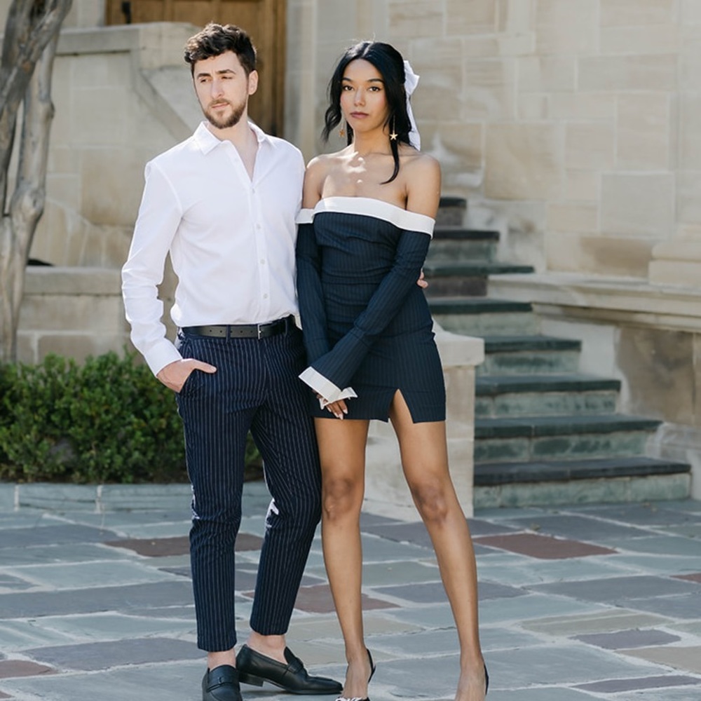 Bec & Bridge Cece Off Shoulder Mini Dress